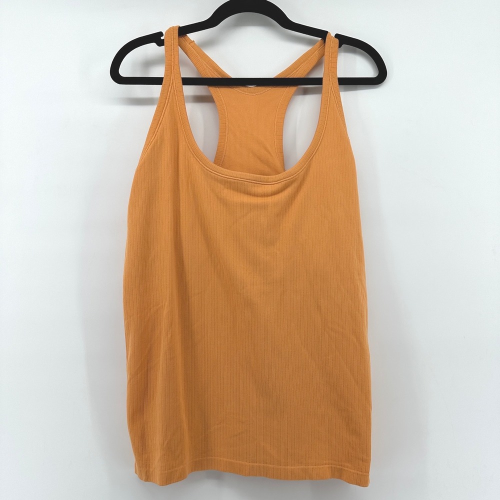 DSG Seamless Support Tank Vintage Orange Ribbed Racerback XXL DAW14303